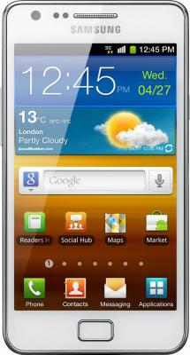 Смартфон Samsung I9100 Galaxy S II White (GT-I9100 RWASER) - вид спереди