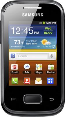 Смартфон Samsung S5300 Galaxy Pocket Black (GT-S5300 ZKASER) - вид спереди