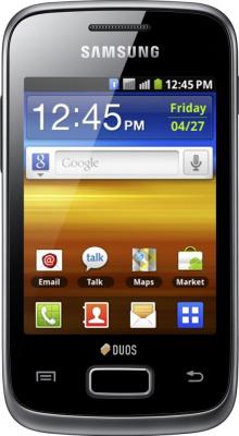 Смартфон Samsung Galaxy Y Duos / S6102 (черный) - вид спереди