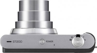 Компактный фотоаппарат Samsung ST200 (EC-ST200ZBPSRU) Silver - вид сверху