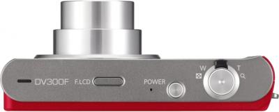 Компактный фотоаппарат Samsung DV300F (EC-DV300FBPRRU) Silver-Red - вид сверху
