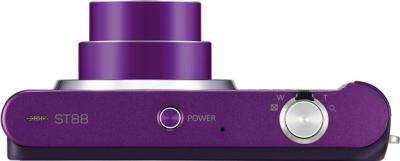 Компактный фотоаппарат Samsung ST88 (EC-ST88ZZBPLRU) Purple - Вид сверху