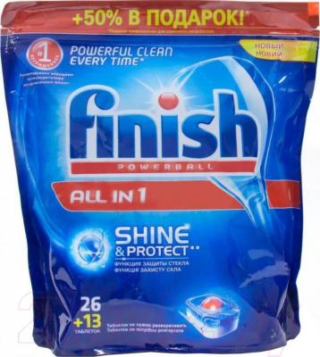 Таблетки для посудомоечных машин Finish Shine Protect All in One (39шт)