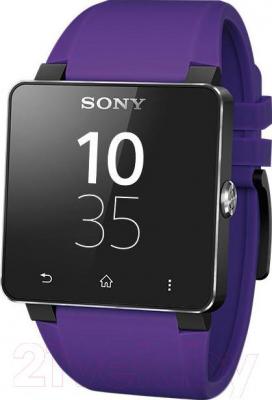 Ремешок для часов Sony SE20V (фиолетовый) - вид с часами
