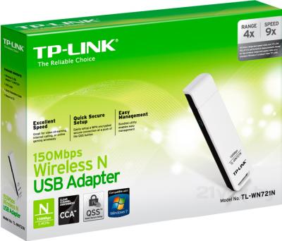 Wi-Fi-адаптер TP-Link TL-WN721N - коробка