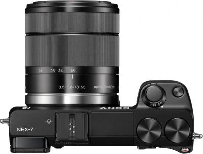 Беззеркальный фотоаппарат Sony NEX-7KB - Вид сверху