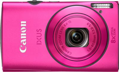 Компактный фотоаппарат Canon IXUS 230 HS (розовый) - Вид спереди