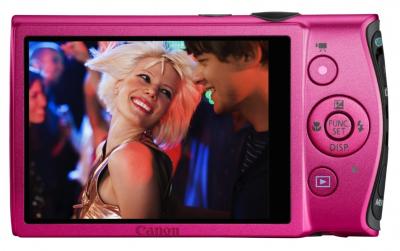 Компактный фотоаппарат Canon IXUS 230 HS (розовый) - Вид сзади