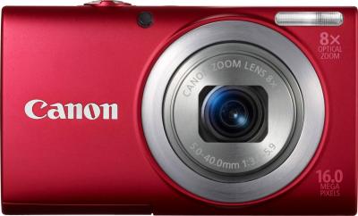 Компактный фотоаппарат Canon PowerShot A4000 IS Red - вид спереди