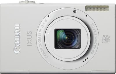 Компактный фотоаппарат Canon IXUS 510 HS (белый) - Вид спереди