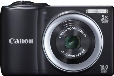 Компактный фотоаппарат Canon PowerShot A810 Black - Вид спереди