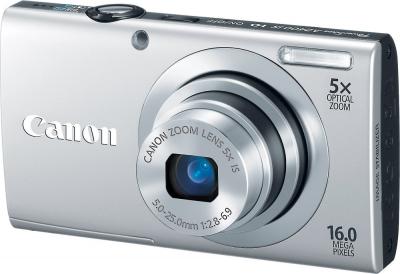 Компактный фотоаппарат Canon PowerShot A2400 IS Silver - Вид спереди