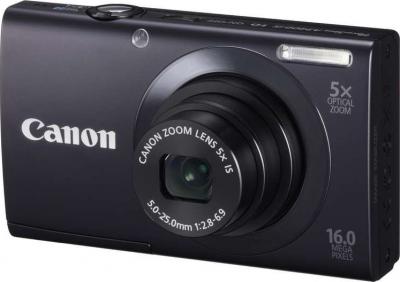 Компактный фотоаппарат Canon PowerShot A3400 IS Black - Вид спереди