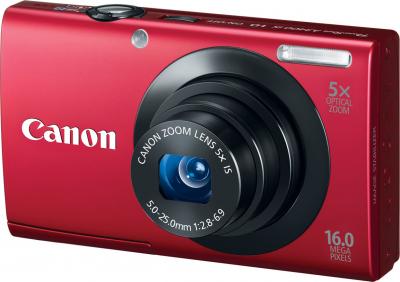 Компактный фотоаппарат Canon PowerShot A3400 IS Red - общий вид