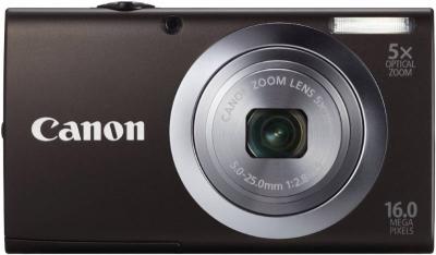 Компактный фотоаппарат Canon PowerShot A2400 IS Black - Вид спереди