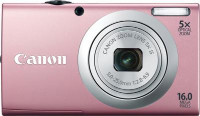 Компактный фотоаппарат Canon PowerShot A2400 IS Pink - Вид спереди