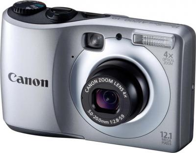 Компактный фотоаппарат Canon PowerShot A1200 Silver - Вид спереди