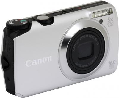 Компактный фотоаппарат Canon PowerShot A3300/3350 IS Silver - Вид спереди