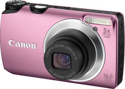Компактный фотоаппарат Canon PowerShot A3300/3350 IS Pink - Вид спереди