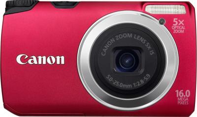 Компактный фотоаппарат Canon PowerShot A3300/3350 IS Red - Вид спереди