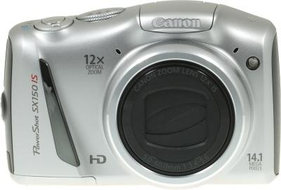 Компактный фотоаппарат Canon PowerShot SX150 IS Silver - Вид спереди