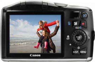 Компактный фотоаппарат Canon PowerShot SX150 IS Silver - Вид сзади