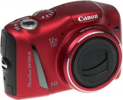 Компактный фотоаппарат Canon PowerShot SX150 IS Red - Вид спереди