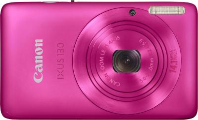 Компактный фотоаппарат Canon Digital IXUS 130 / PowerShot SD1400 IS (розовый) - Вид спереди