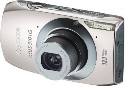 Компактный фотоаппарат Canon IXUS 310 HS Silver - Вид спереди
