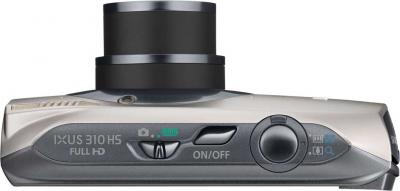 Компактный фотоаппарат Canon IXUS 310 HS Silver - Вид сверху