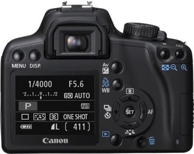 Зеркальный фотоаппарат Canon EOS 1000D Body - Вид сзади