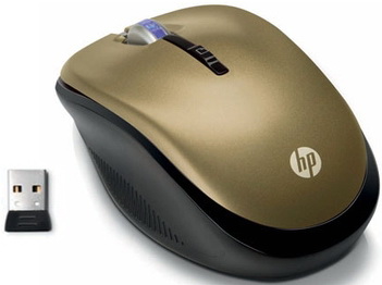 Мышь HP LP336AA Gold-Black USB - общий вид