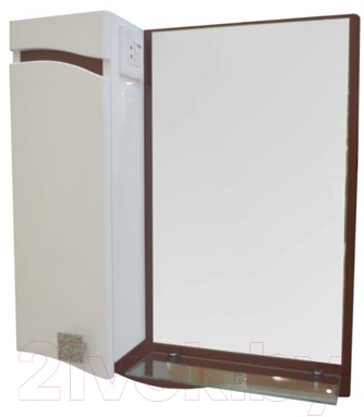 Шкаф с зеркалом для ванной Ванланд Симфония 1-50 (левый)