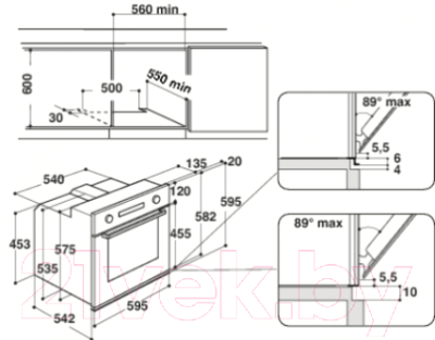 Электрический духовой шкаф Whirlpool AKZ 6230/NB