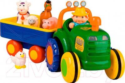 Трактор игрушечный Kiddieland Трактор фермера с прицепом 049726