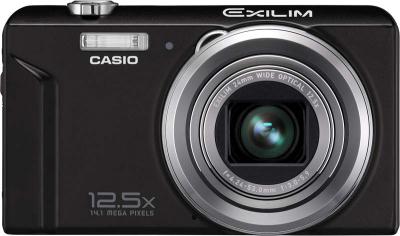 Компактный фотоаппарат Casio Exilim EX-ZS100 (черный) - вид спереди