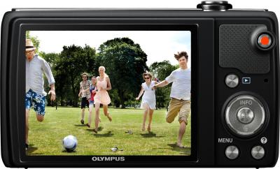 Компактный фотоаппарат Olympus VR-340 Black - вид сзади