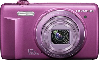 Компактный фотоаппарат Olympus VR-340 Purple - вид спереди