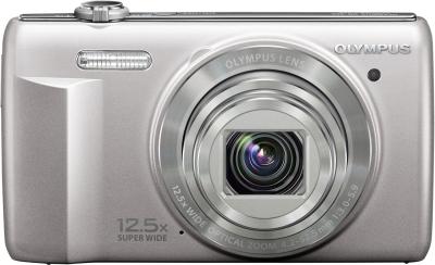 Компактный фотоаппарат Olympus VR-360 Silver - вид спереди