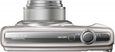 Компактный фотоаппарат Olympus VR-360 Silver - вид сверху