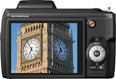 Компактный фотоаппарат Olympus SP-620UZ Black - вид сзади