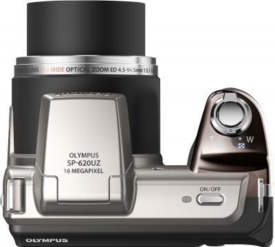 Компактный фотоаппарат Olympus SP-620UZ Silver - вид сверху