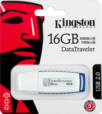 Usb flash накопитель Kingston DataTraveler G3 16 Gb (DTIG3/16GB) - коробка