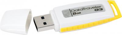 Usb flash накопитель Kingston DataTraveler G3 8 Gb (DTIG3/8GB) - общий вид (со снятым колпачком)