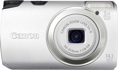 Компактный фотоаппарат Canon PowerShot A3200 IS Silver - Вид спереди