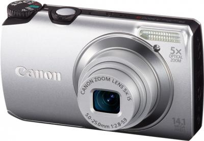 Компактный фотоаппарат Canon PowerShot A3200 IS Silver - Вид спереди