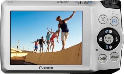 Компактный фотоаппарат Canon PowerShot A3200 IS Silver - Вид сзади