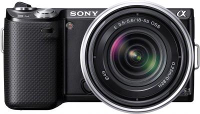 Беззеркальный фотоаппарат Sony NEX-5NK - Вид спереди