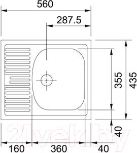 Мойка кухонная Franke ETN 611-56 (101.0175.575) - схема