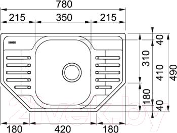 Мойка кухонная Franke PXL 612E (101.0193.007) - схема